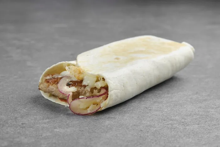 Framed Print : Flatbread with Beef Patty Print Framed Print : Flatbread with Beef Patty Print