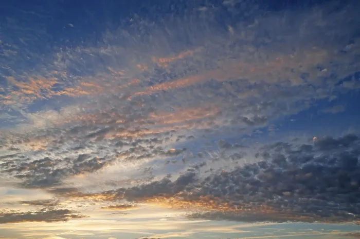 Framed Print : Fleecy clouds, altocumulus, in the evening sky Print Framed Print : Fleecy clouds, altocumulus, in the evening sky Print