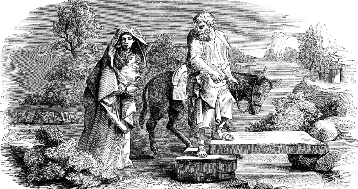Framed Print : Print of The Flight into Egypt, Matthew 2:14
