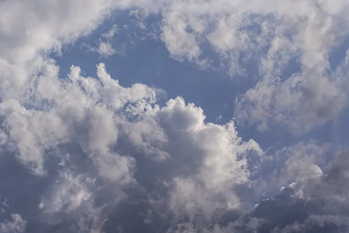 Framed Print : Fluffy White Clouds Print, Kakheti Georgia Sky