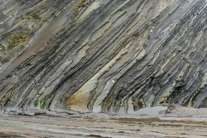 Framed Print : Flysch Rock Layer Print, Deba Coast, Basque Country, Spain Framed Print : Flysch Rock Layer Print, Deba Coast, Basque Country, Spain