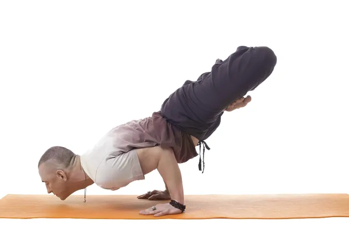 Framed Print : Focused Athletic Man Yoga Print Framed Print : Focused Athletic Man Yoga Print