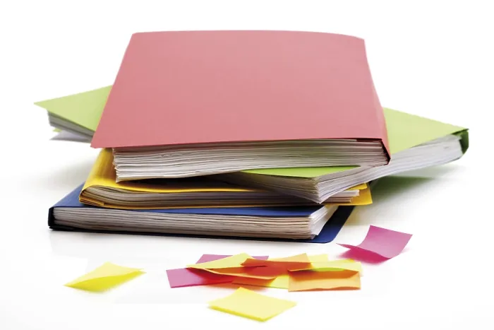 Framed Print : High-Quality Print of Folder and Leaflet Note Pads