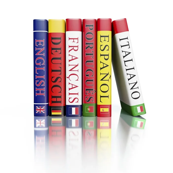 Framed Print : Foreign Language Study Concept Print: Dictionaries Stack Framed Print : Foreign Language Study Concept Print: Dictionaries Stack