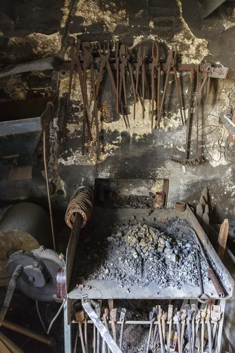 Framed Print : Forging Hardening in a Workshop Print Framed Print : Forging Hardening in a Workshop Print