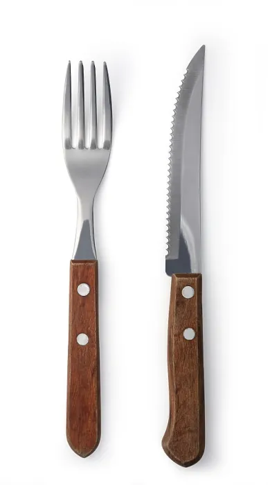 Framed Print : Fork and Knife Print on White Background Framed Print : Fork and Knife Print on White Background