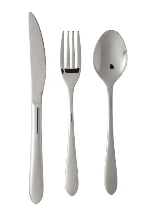 Framed Print : Fork, Spoon and Knife Print on White Background