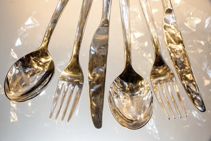 Framed Print : Silverware Reflections Print Framed Print : Silverware Reflections Print