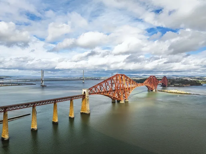 Framed Print : Forth Bridge Print from a Drone, Scotland Framed Print : Forth Bridge Print from a Drone, Scotland