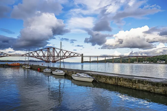 Framed Print : Forth Bridge and Queensferry Crossing Print, Scotland Framed Print : Forth Bridge and Queensferry Crossing Print, Scotland