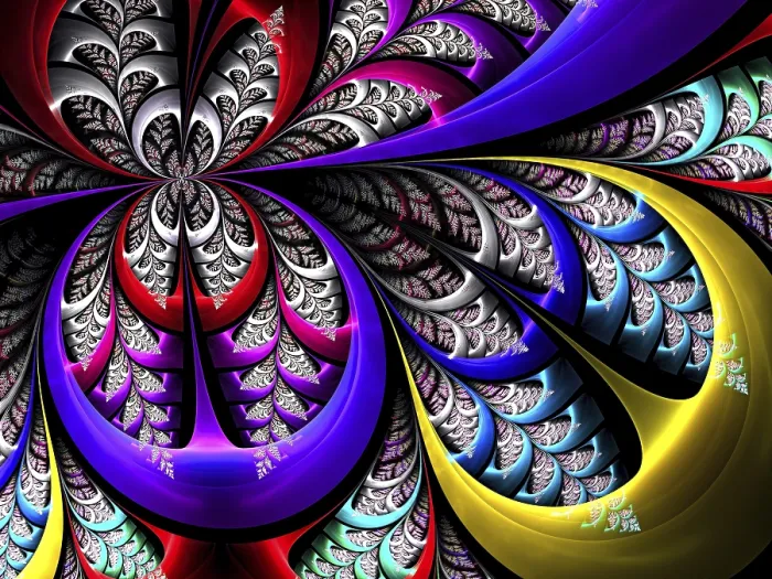 Framed Print : Fractal Ornament Print - Abstract Computer-Generated Image Framed Print : Fractal Ornament Print - Abstract Computer-Generated Image