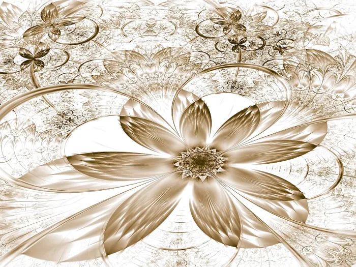 Framed Print : Fractal Flower Print - Intricate Abstract Design Framed Print : Fractal Flower Print - Intricate Abstract Design