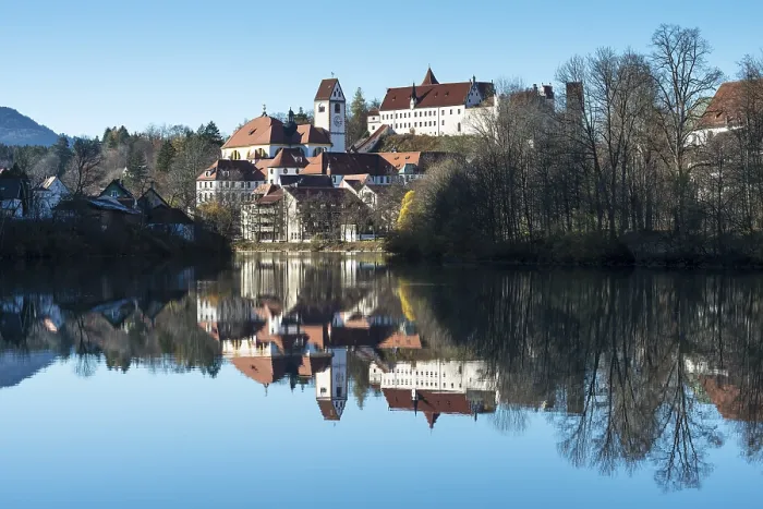 Framed Print : Print of the Franciscan Monastery of St. Mang, Füssen, Bavaria Framed Print : Print of the Franciscan Monastery of St. Mang, Füssen, Bavaria