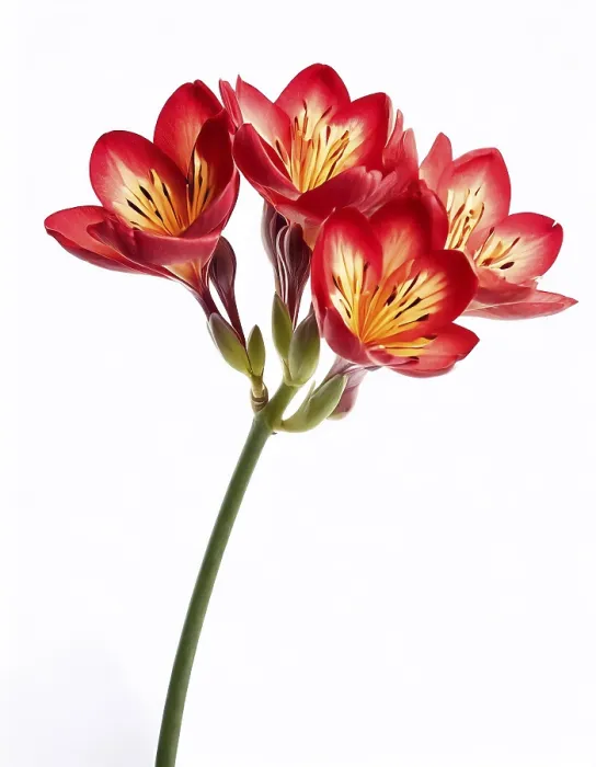 Framed Print : Freesia Flower Print on White Background Framed Print : Freesia Flower Print on White Background