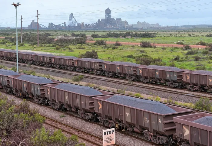 Framed Print : Freight Train Loaded with Iron Ore Print, Saldanha Steelworks Framed Print : Freight Train Loaded with Iron Ore Print, Saldanha Steelworks