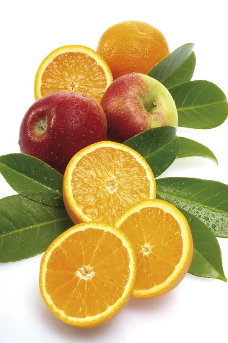 Framed Print : Fresh Fruits Print - Apples and Oranges