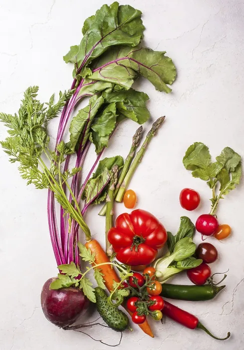 Framed Print : Fresh Vegetable Print - Top View Framed Print : Fresh Vegetable Print - Top View
