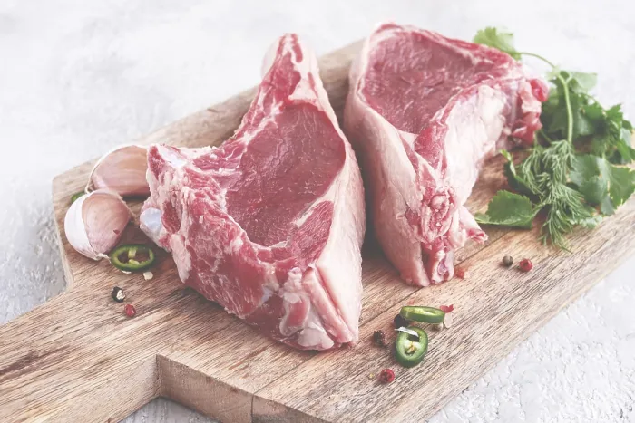 Framed Print : Fresh Beef on Bone Print with Herbs and Spices Framed Print : Fresh Beef on Bone Print with Herbs and Spices
