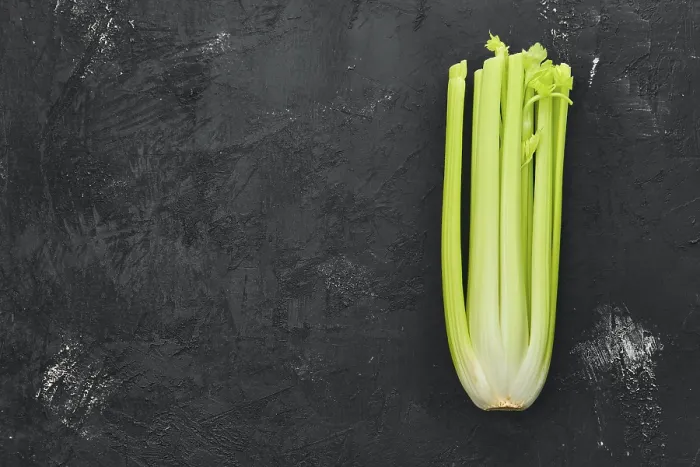 Framed Print : Fresh Raw Celery Print on Black Background Framed Print : Fresh Raw Celery Print on Black Background
