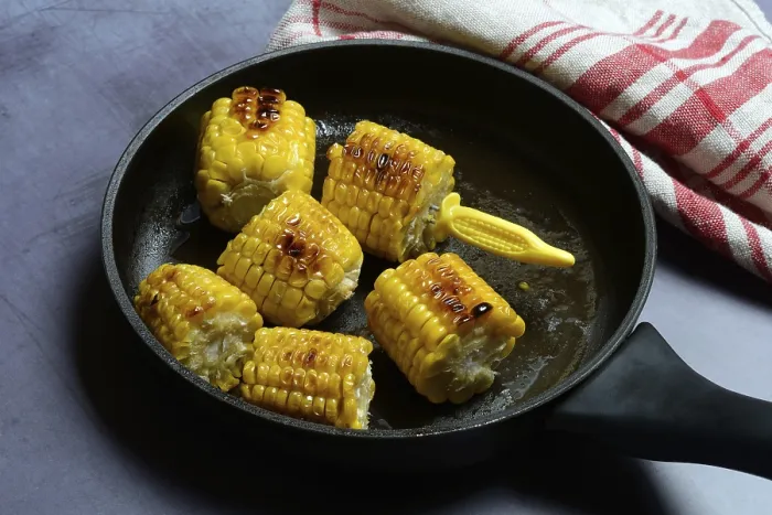 Framed Print : Pan Fried Corn on the Cob Print, Germany