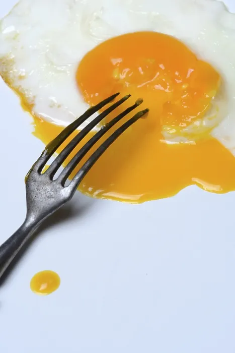 Framed Print : Fried Egg Print with Fork Framed Print : Fried Egg Print with Fork