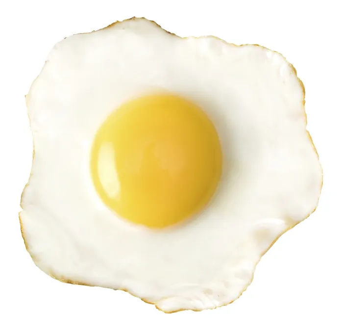 Framed Print : Fried Egg Print on White Background Framed Print : Fried Egg Print on White Background