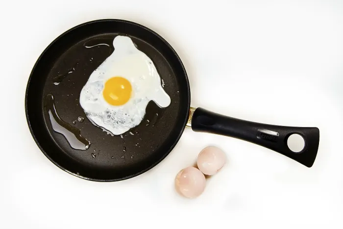 Framed Print : Fried Eggs in a Pan Print Framed Print : Fried Eggs in a Pan Print
