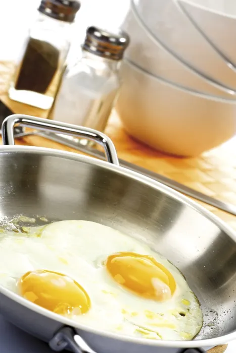 Framed Print : Two Fried Eggs in a Pan Print Framed Print : Two Fried Eggs in a Pan Print