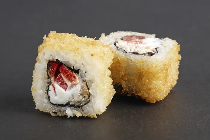 Framed Print : Fried Rolls with Pepper, Eel and Cheese Print Framed Print : Fried Rolls with Pepper, Eel and Cheese Print