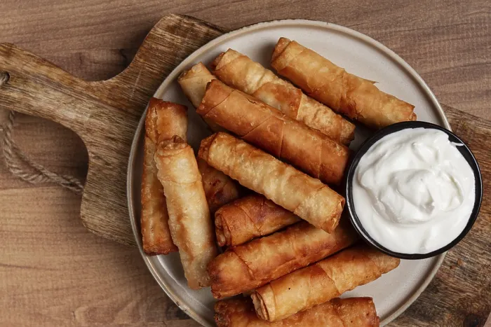 Framed Print : Fried Spring Rolls with Cheese Print Framed Print : Fried Spring Rolls with Cheese Print