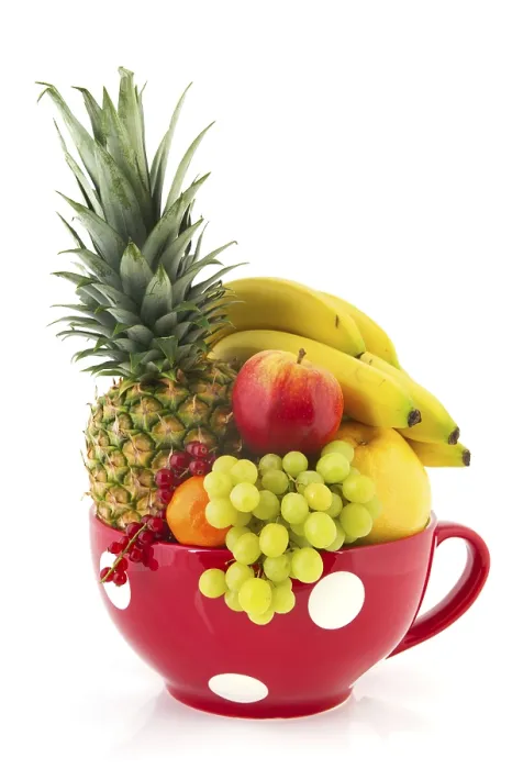 Framed Print : Fruit Assortment in Big Red Cup Print Framed Print : Fruit Assortment in Big Red Cup Print