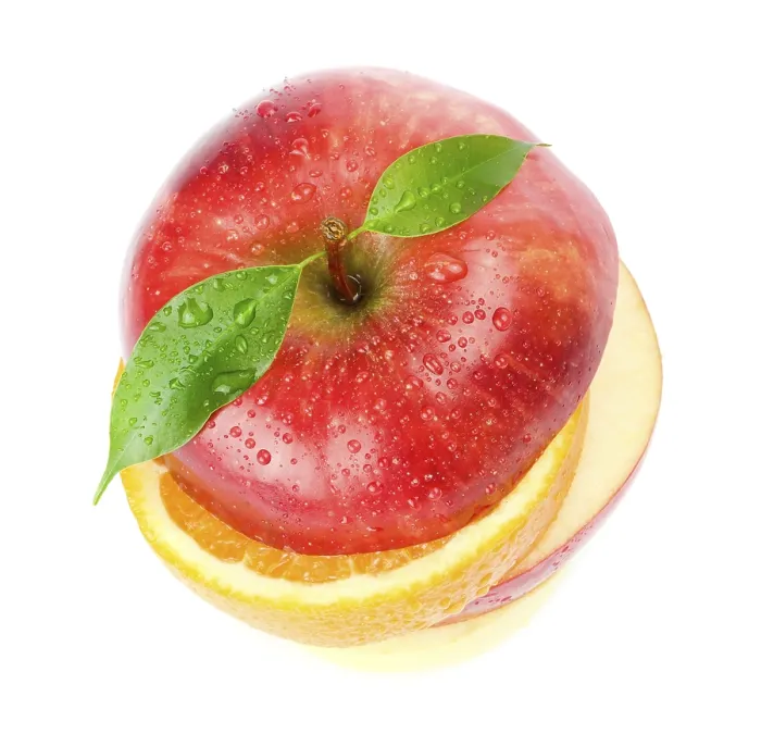 Framed Print : Fruit Mix Print Isolated on White Background Framed Print : Fruit Mix Print Isolated on White Background