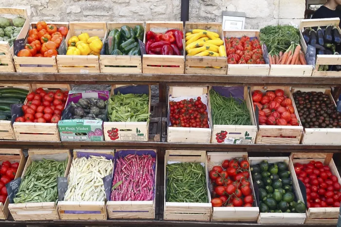 Framed Print : Fruit & Vegetable Store Print, Gordes, Provence, France Framed Print : Fruit & Vegetable Store Print, Gordes, Provence, France