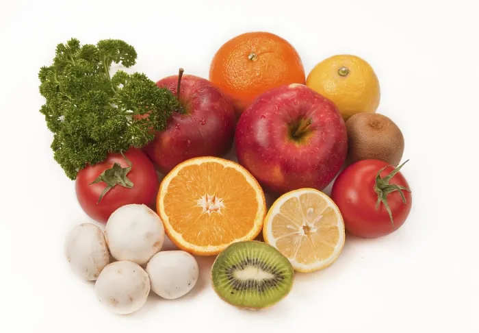 Framed Print : Fruit and Vegetables Print - Still Life Composition Framed Print : Fruit and Vegetables Print - Still Life Composition
