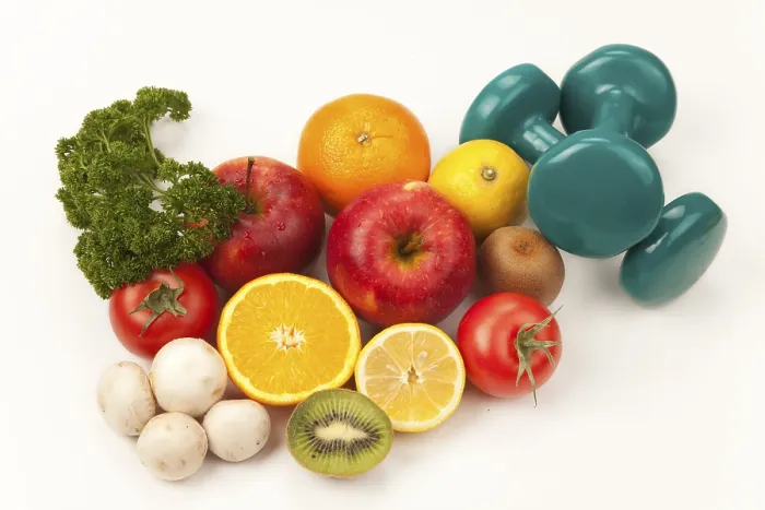 Framed Print : Fruit and Vegetables with Weights Print Framed Print : Fruit and Vegetables with Weights Print