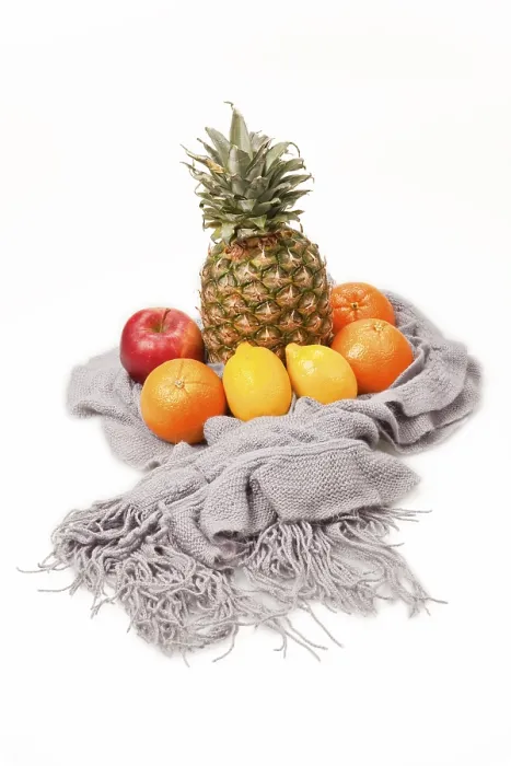 Framed Print : Fruits on Scarf Print Framed Print : Fruits on Scarf Print