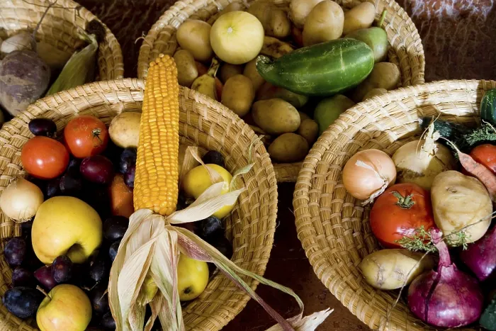 Framed Print : Fresh Produce in Baskets Print Framed Print : Fresh Produce in Baskets Print