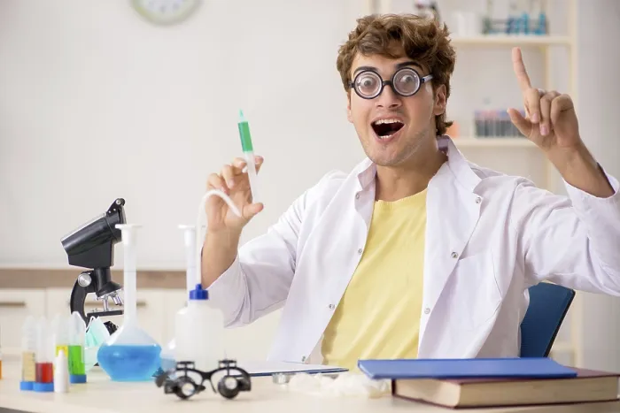 Framed Print : Funny Crazy Chemist Doing Experiments Print Framed Print : Funny Crazy Chemist Doing Experiments Print
