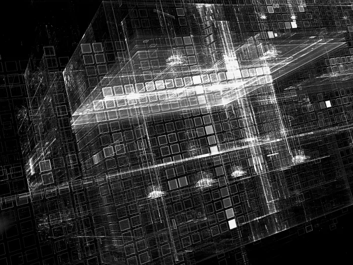 Framed Print : Futuristic Cubes Print - Abstract Computer-Generated Image Framed Print : Futuristic Cubes Print - Abstract Computer-Generated Image