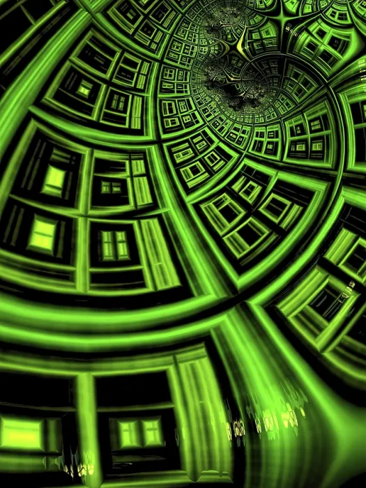 Framed Print : Futuristic Tunnel Print - Abstract Computer-Generated Image Framed Print : Futuristic Tunnel Print - Abstract Computer-Generated Image