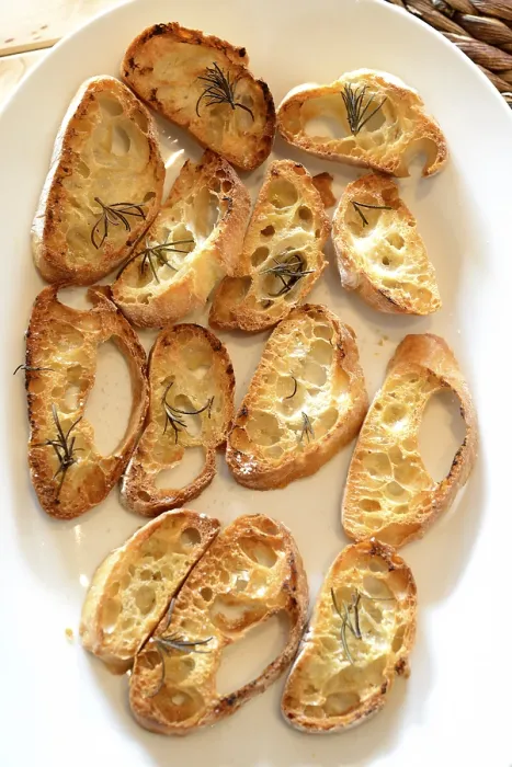 Framed Print : Garlic Bread with Herbs Print on White Bread Framed Print : Garlic Bread with Herbs Print on White Bread
