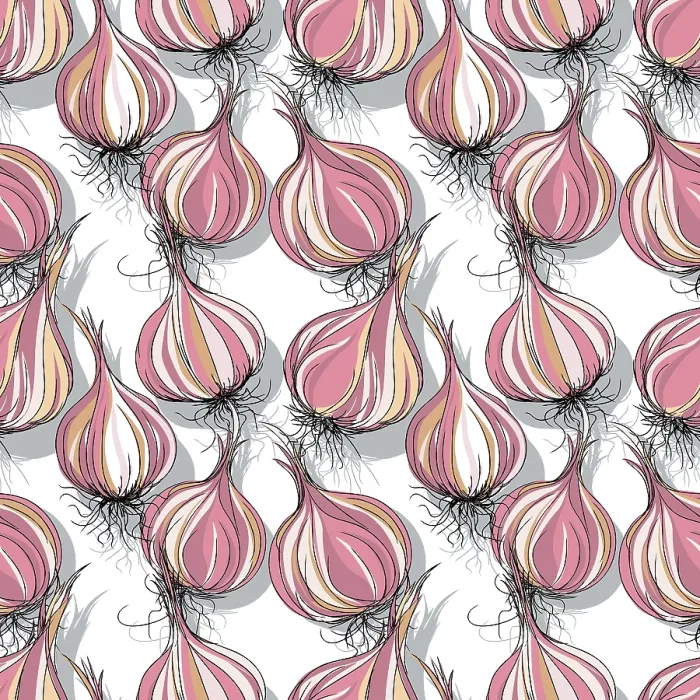 Framed Print : Garlic Repeating Pattern Print Vector Template Framed Print : Garlic Repeating Pattern Print Vector Template