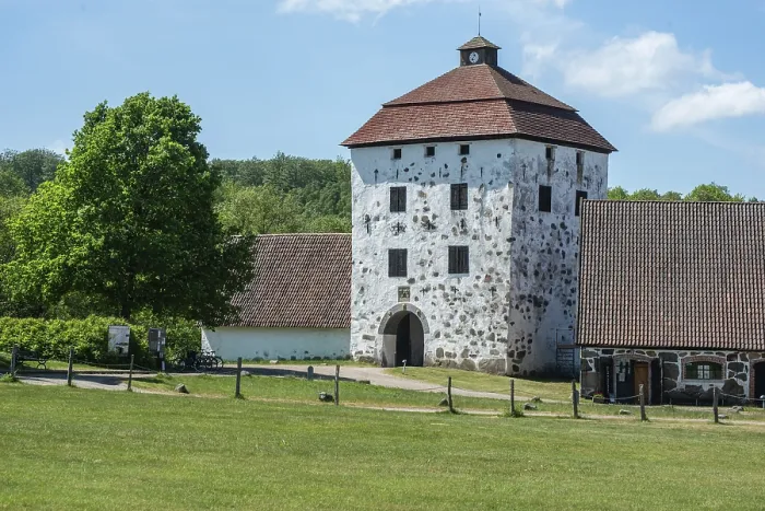 Framed Print : The Gate Tower at Hovdala Castle Print, Sweden