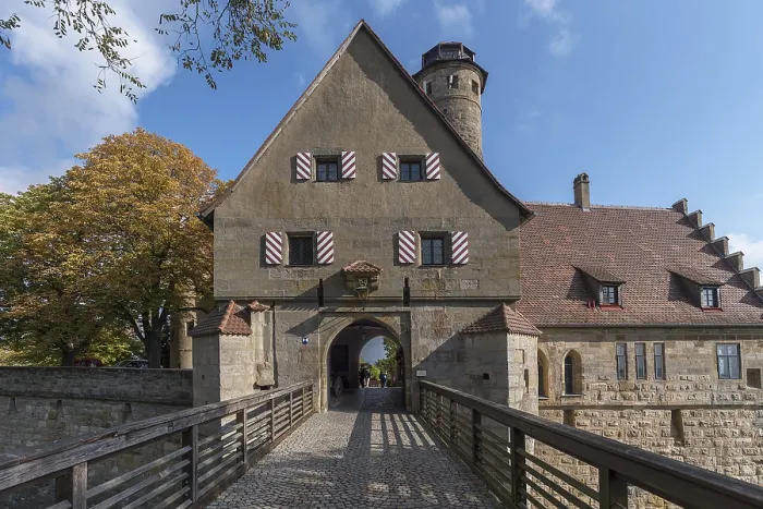 Framed Print : Gatehouse with Bridge, Altenburg Castle, Bamberg, Germany Print