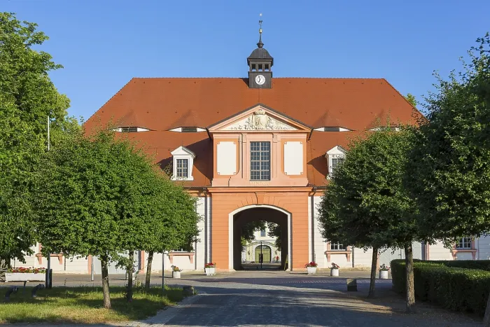 Framed Print : Gatehouse of stud farm in Graditz, Torgau Print Framed Print : Gatehouse of stud farm in Graditz, Torgau Print
