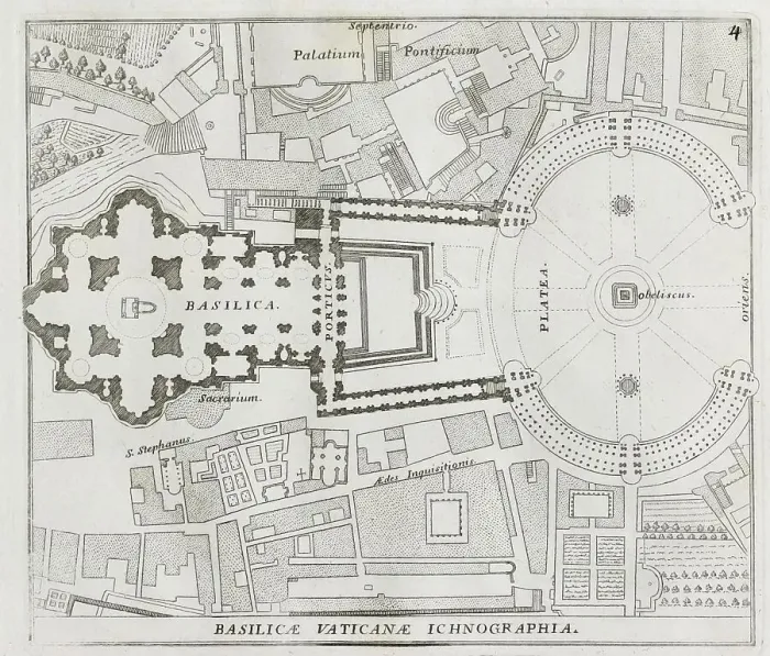 Framed Print : Digital Print of 17th-Century Geometric Plan of S. Peter's Basilica in Rome Framed Print : Digital Print of 17th-Century Geometric Plan of S. Peter's Basilica in Rome