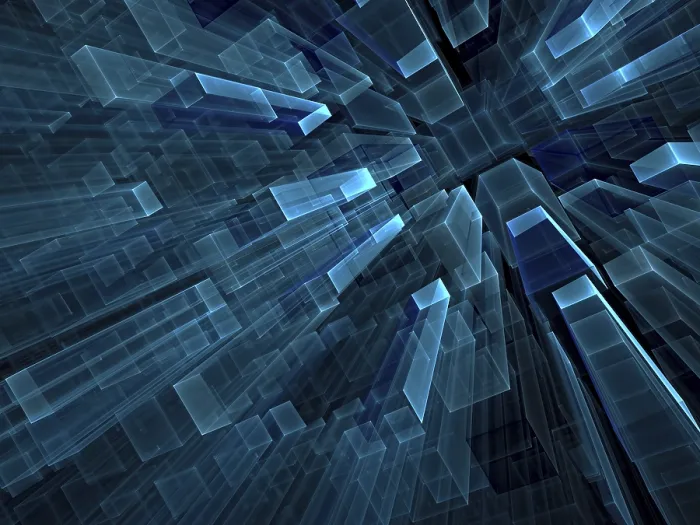 Framed Print : Geometric Technology Print: Fractal Geometry Background