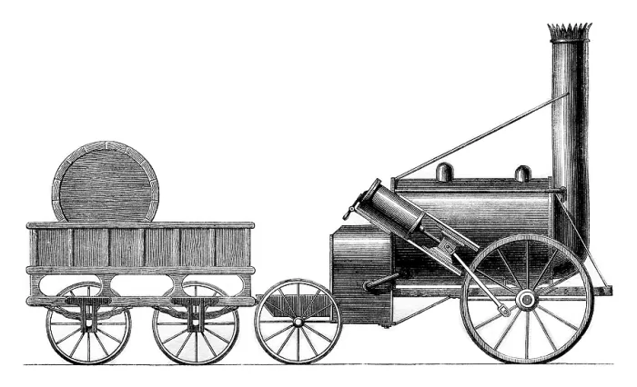 Framed Print : Vintage Print of George Stephenson's Rocket, 1829 Framed Print : Vintage Print of George Stephenson's Rocket, 1829