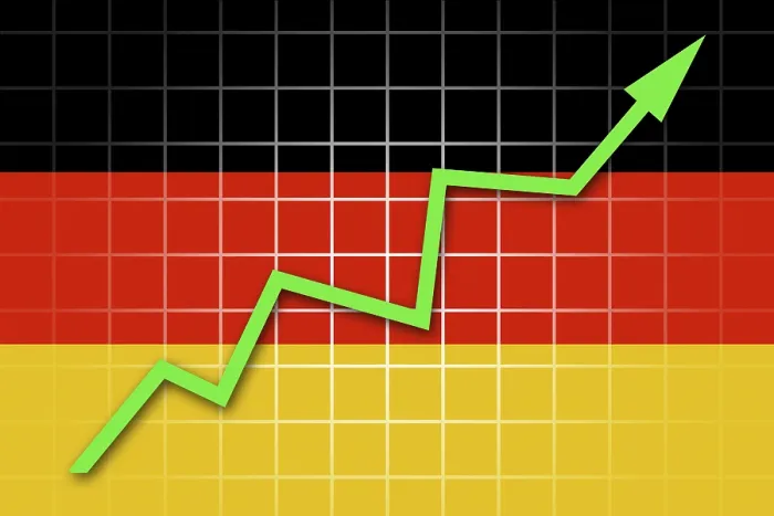 Framed Print : The German Flag and Arrow Graph Going Up Print Framed Print : The German Flag and Arrow Graph Going Up Print