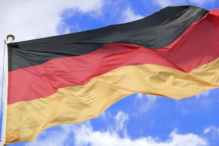 Framed Print : German Flag in the Wind Print Framed Print : German Flag in the Wind Print